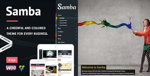SAMBA 创意全屏摄影作品展示主题